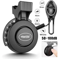 TWOOC T-002S MTB Road Bike Electronic Bell Ring USB Charge Cycling Audio Bicycle Handlebar Horn Safety Warning Alarm Trumpet
