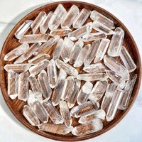 200g Natural White Crystal Quartz Column Rock Crystal Cluster Clear Quartz Point Healing Wand Treatment Home Decoration Stone