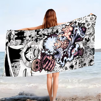One Piece Monkey D. Luffy Beach Towel Colorful Bath Towels Quick Dry Sand Free Beach Yoga Spa Gym Pool Beach Towel