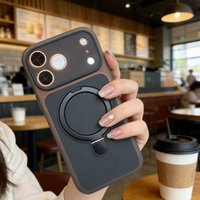 Ins Jelly Liquid Silicone Magnetic Metal Ring Bracket Case For iPhone 17Air 16 15 17 Pro Max With AI Button Skin-friendly Cover