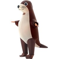 Sea Lion Inflatable Costume Full Body Blow Up Halloween Party Ocean Costume Outfits Fancy for Cosplay Party Props Outfit Suit