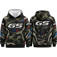 GS Adventure Camo Motorrad-Hoodie für Herren, 3D-All-Over-Print, Kapuzenpullover, Motorrad-Biker-Offroad-Rallye-Fahrjacke