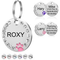Dog Tag Personalized Pet Puppy Cat ID Tag Engraved Custom Dog Collar Accessories Customized Address Name Tag for Dogs Cats