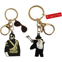 MJ King of Pop Artist Singer Michael Jackson Fans Collect Pendant Keyring Holder Men Women Bag Accessories