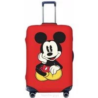 Travel Suitcase Protective Sleeve M-Mickeys Pattern Elastic Fabric Fits 18-32 Inch Luggage Dustproof Washable Anti-Scratch