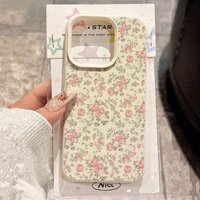 Vintage Pink Floral Print Pattern Design Protective Cover for iPhone 17 16 15 14 13 12 11 16E Series Pro Max Plus