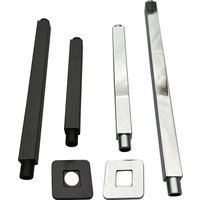 Bourdillat Ceiling Mounted Shower Arm, Rain Shower Head Square Extension Arm Stainless Steel Ceiling Mount Shower Extender