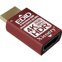 Xieoery HDMI EDID Emulator 4K HDR RGB, HDMI Dummy Plug with Full RGB Color Support, Default 3840×2160@60Hz Virtual Display