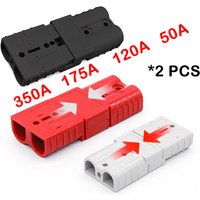 2PCS Plug Battery Connector, 50A/120A/175A/350A 600V, Quick Connect Disconnect Plug for Towing Winch Wire Harness