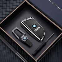 Zinc alloy Leather For BMW X1 X3 X4 X5 X6 F15 F16 G30 3 5 7 Series G11 F48 Car Remote Key Case Cover Shell Protector Keychain