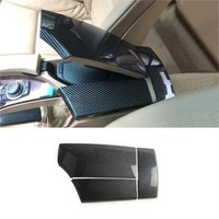 Accessories For BMW 5 Series E60 Carbon fiber Car styling Center Console Stowing Tidying Armrest box protect Sticker Cover Trim