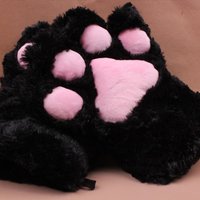 Kawaii Plush Cat Paw Gloves Japanese Style Cosplay Performance Cute Animal Mittens for Content Creator Party Cosplay Props