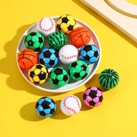 4pcs Football Shape Single Hole Pencil Sharpener Creative Plastic Single Hole Pencil Sharpener Student Gift Stationery Set