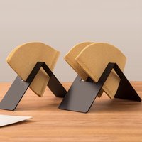 1Pc Coffee Filter Paper Holder Coffee Bar Storage Rack Stainless Steel V60 Hand-Brewed Coffee Filter Paper Large Capacity Holder