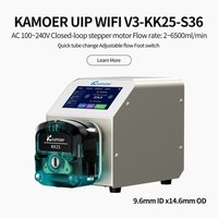 Kamoer UIP V3 KK25 Peristaltic Pump High Flow Adjustable 6500ml/min, Remote RS485 Analog Foot Switch100-240VAC for Labortary