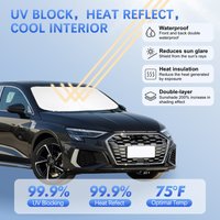 Car Windshield Sun Shade For Audi A3 8P 8V 8L A1 2014-2025 Sunshade Sun Visor Protector Blocks UV Rays Summer Car Accessories