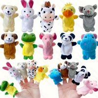 1/5/10Pcs Baby Finger Puppet Plush Toy Cartoon Animal Family Role Play Tell Story Cloth Doll Educational Toys For Children Kids