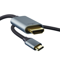 Vothoon Type USB-C to HDMI Cable Adapter 4K 60Hz One-way Transmission Audio Cable Compatible with USB-C MacBook Pro Galaxy S25U