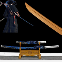 High Quality Set of 2 Japanese Samurai Katana Juhe Sword Log Rosewood Blade Fit Exercise Training Cosplay Props Unsharp