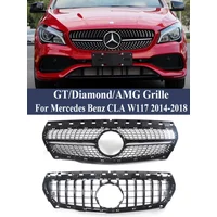 Racing Grille Facelift Cover Front BumperFor Mercedes Benz CLA W117 2014-2018 GT Diamond AMG Grill Accessories CLA45 CLA35 Style