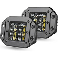 2X 5" Flush Mount Work Off Road 12V 24V 40W Spot Beam LED Pods Light Bar For Car Truck Atv Jeep Headlight