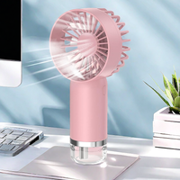 Summer Cooling Fan with Water Spray Portable Handheld Misting Fan, Rechargeable Mini Mister Fans for Travel, Home, Office,