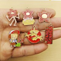 10pcs Cartoon Charm Jewelry Accessories Enamel Necklace Earring Pendant Keychain Diy Making Supplies Alloy Metal Gold Plated