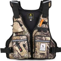 Pro Fly Fishing Life Jacket Buoyancy Vest Multi-Pockets with Water Bottle Holder for Kayaking Sailing Boating Water Sports