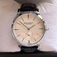 Men's Watch for Seagull ST3600 Manual Movement, Retro Enamel Sterile Dial Business Micro Rotor Mechanical Watch Reloj Hombre