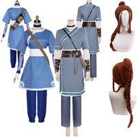 Katara Movie Avatar Cosplay Costume Uniform Top Pants Wristband The Last Airbender Fantasy Outfits Halloween Carnival Party Suit