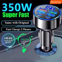 350W USB Car Charger PD QC3.0 USB C Car Phone Charger Type C Adapter for iPhone Samsung Huawei Xiaomi Quick Charge