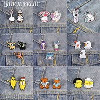 2-3pcs/set Cartoon Cosplay Anime Manga Figure Enamel Pins Lab Rat Chemistry Doctor Nurse Uniform Teddy Bear Brooch Animal Badge