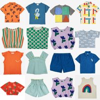 In Stock BC Summer Children's T-shirt Printed Boys and Girls Short Sleeve Set Full Print Shirt Shorts Polo Shirt Casual Pants