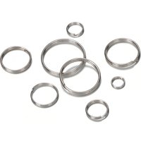 50pcs 6/8/10/12/14/16/18/20mm Metal Double-Ring Keychain Connectors for DIY Keychain Keyring Jewelry Making Accessories