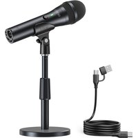 FIFINE USB/XLR Dynamic Microphone for Recording,Studio Handheld Mic with Desktop Stand for Vocal/Streaming/dubbing/Meeting-TANK2