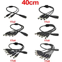 Câble séparateur d'alimentation cc 5.5mm 2.1mm 1 à 2/3/4/5/6/8 voies, adaptateur d'alimentation 5V 12V, cordon de connecteur pour bande lumineuse LED, caméra de vidéosurveillance