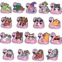 18-50pcs Summer Animal Shoe Charms For Slides Sandals, PVC Shoe Decoration Accessories For Christmas Birthday Gift Party Favor