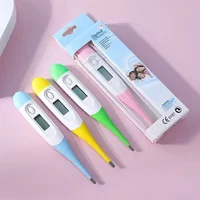 Digital ElectronicThermometer Soft Head Home First Aid Kit Fever Baby Adult Head Oral Armpit Temperature Measurement Instrument