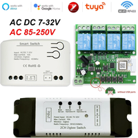 Zigbee Tuya Switch Relay Module DC12V 24V AC 110V 220V 230V Dry Contact Electric Linear Actuator Motor Controller Alexa Timer