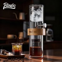 BINCOO Ice Drip Coffee Maker Double-Wall Glass Pour-Over Cold Brew Pot Ice Brew Cold Drip Pot Home Drip Filter 450ML