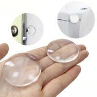 Round Transparent Soft Silicone Non-slip Door Stopper Muffler Wall Protector Self-adhesive Door Handles Bumper Protective Plug