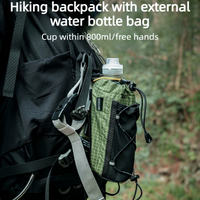 UHMWPE Outdoor Water Bottle Holder Water Resistant Hiking Backpack Shoulder Strap Mounted Water Bottle Pouch Bag Camping Cycling