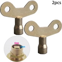 2Pcs Bleed Key Square Socket Faucet Water Tap Brass Radiator Special Lock Hole Plumbing