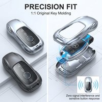 For Mercedes Benz C E-Class GLC GLA GLB GLS A200 C200 Zinc Alloy Silver Car Key Case Keyless Cover Key Shell Car Accessories