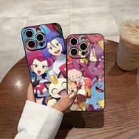 Cartoon Team Rocket Phone Case For Iphone 16 Pro Max 14 12 15 Plus 17 Pro Max 13 Pro 11 Xr X Xs 8 7 Plus Back Cover