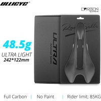AliExpress ULLICYC Ultralight Raw Full Carbon Saddle 3K Weave 48g Oval 7*9(mm), 242*122(mm) Cushion for Road MTB Gravel Urban Bike Parts