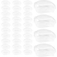 50Pcs Mango Shape Clear Plastic Food Storage Containers Cake Boxes for Cupcakes Baking Dessert Packaging Reusable Leakproof