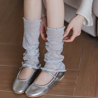 New Women Leg Warmers Fashion Solid Color Ultrathin Trendy Ladies Loose Socks Japanese Style Sweet Simple Long Socks For Woman