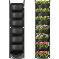 4/7-Pocket Vertical Garden Wall Planter - Perfect for Herbs, Succulents, Flowers & More - Waterproof Flowerpot Bag