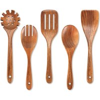 Meilleures cuillères en bois pour la cuisine, ensemble d'ustensiles de cuisine en bois d'acacia, spatule de cuisine en bois lisse et Non toxique, tourneur, cuillère de service